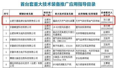 點贊！萬豪能源入選安徽省首臺套重大技術裝備目錄——市場營銷策劃方案